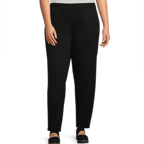 Eileen Fisher Black Pull On Crop Pants - Picture 1 of 6